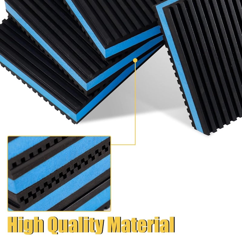 Powrocket 4 Pack Rubber Anti Vibration Pads,3 x 3 x 7/8 inches Heavy Duty EVA Isolation Mats for Air Conditioner,HVAC System,Compressors,Washer and Dryer Blue - Image 4